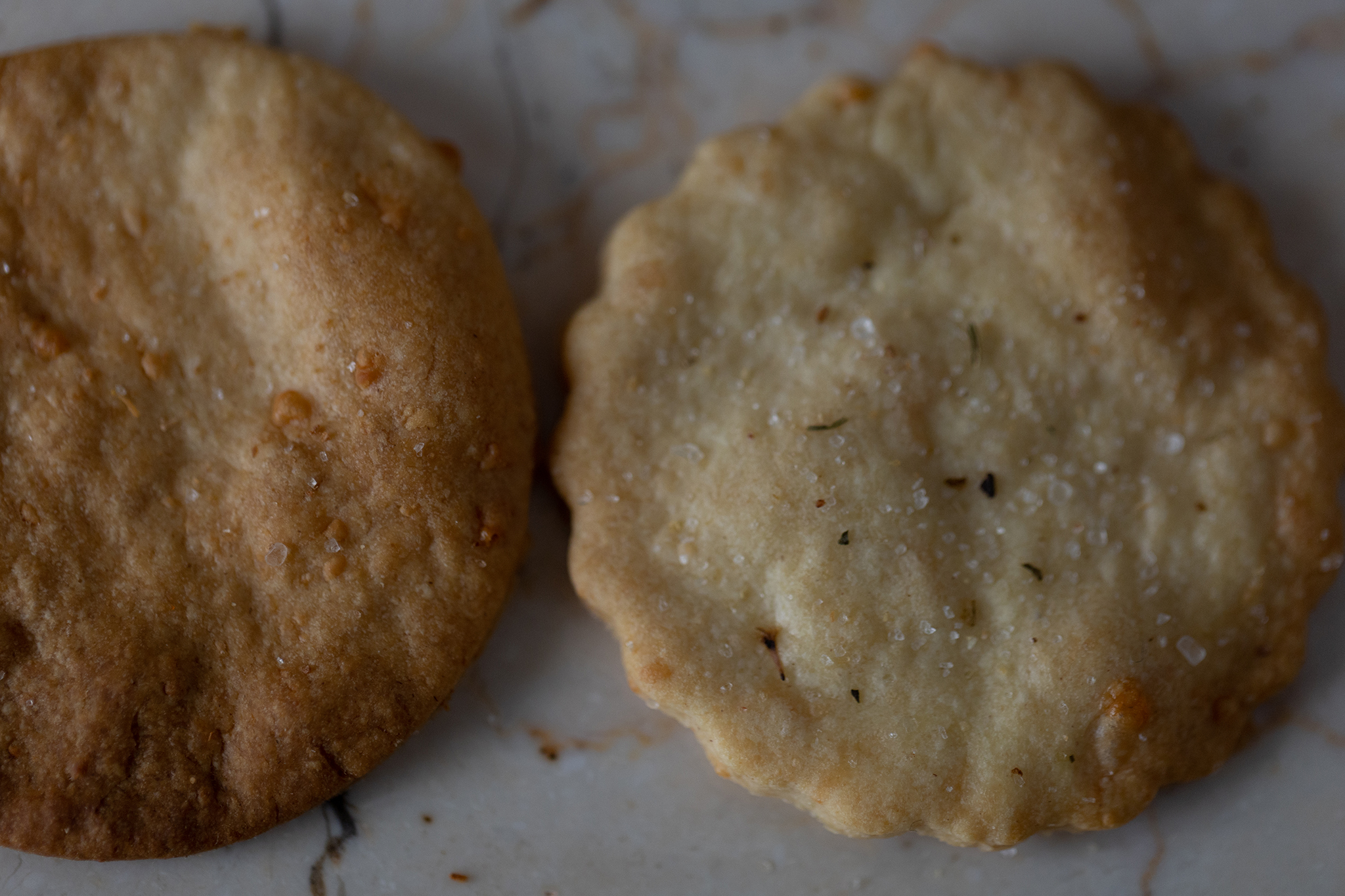 Einkorn parmigiano reggiano cheese crackers